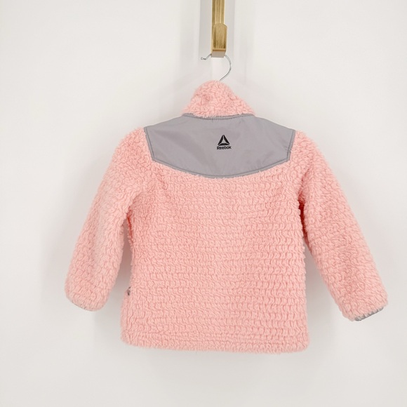 Reebok Pink and Gray Kids Fleece Hoodie - Picture 6 of 6